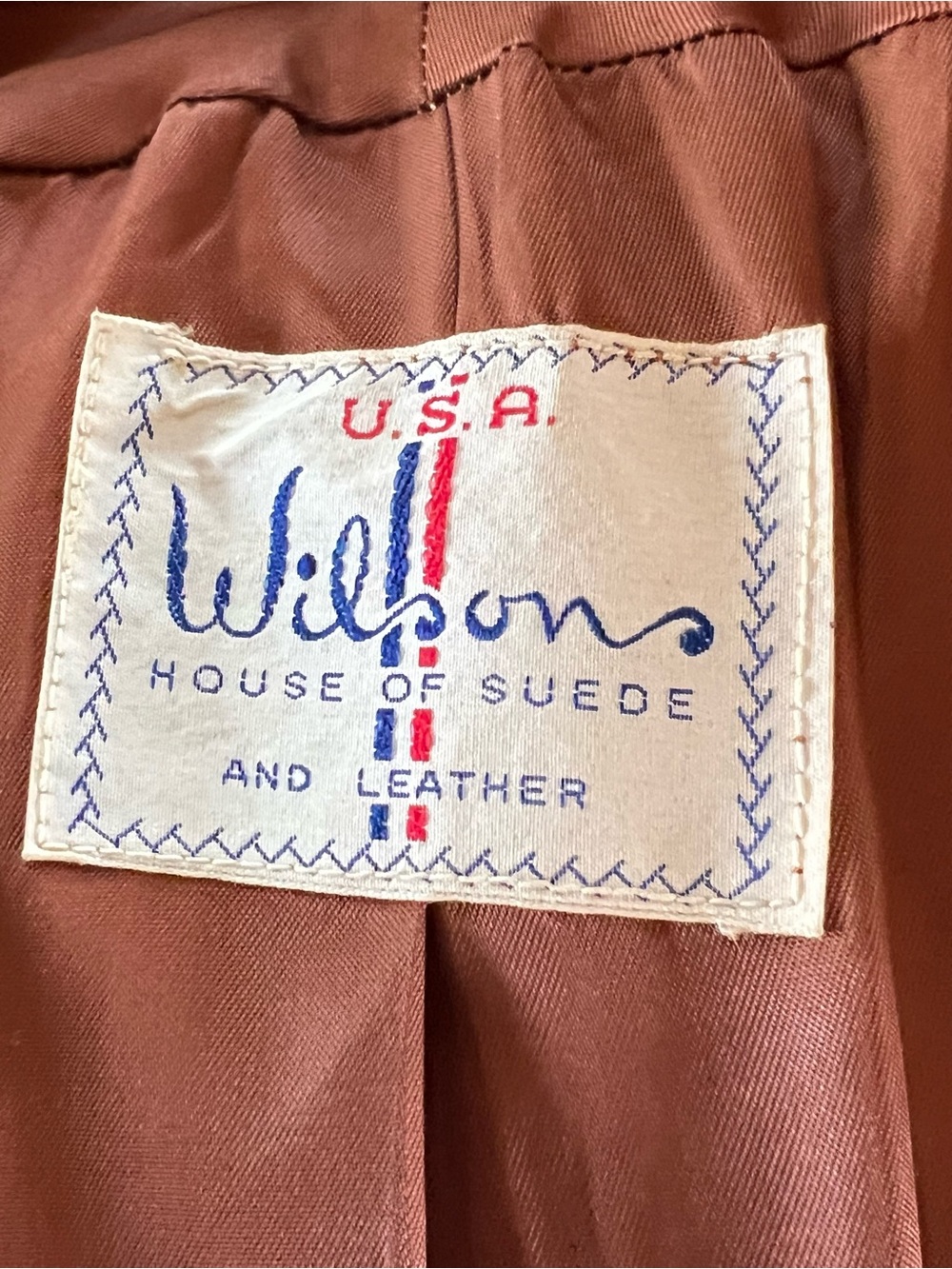 VTG Wilsons Womens Brown Soft Leather Collared Button Jacket-Size S - Picture 11 of 11